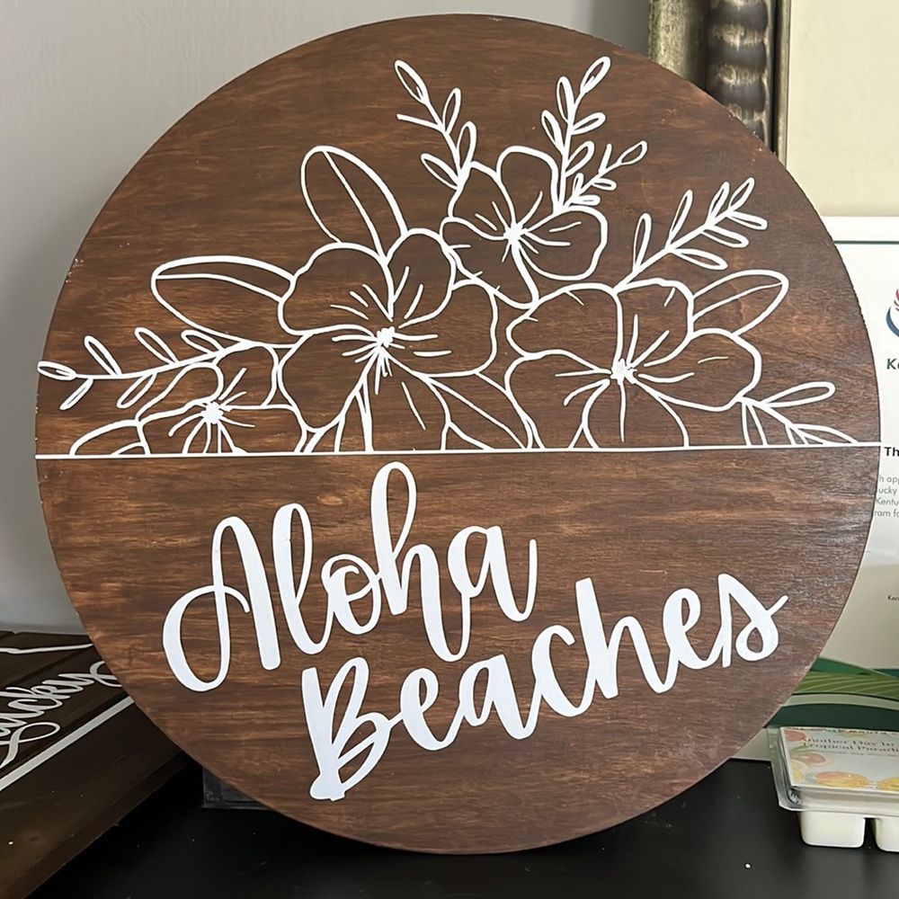 Aloha Beaches - Custom Wood Sign
